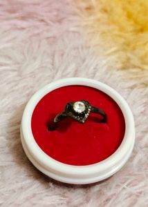 Heart Shape Ring with CZ Stone