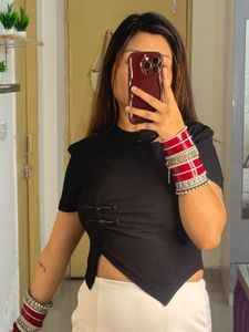 Stylish Black Crop Top