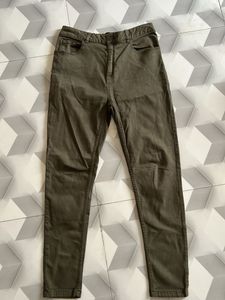 Olive Green Casual Pants