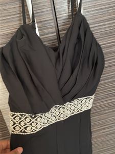 Elegant Black Embellished Maxi Dress