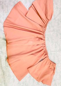 Peachy Pink Off-Shoulder Top