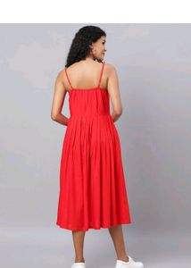 Unused Red Button Up Dress