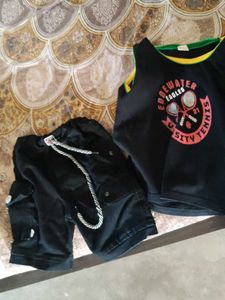 Boys Black Tennis Outfit