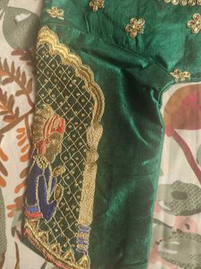 Beautiful Emerald Green Embroidered Blouse