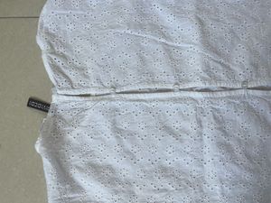 White Basic Button-Up Top