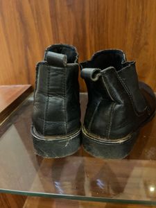 Black Leather Chelsea Boots