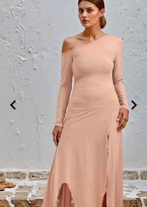 Shein Taupe Asymmetrical Dress