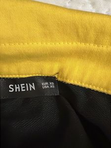 Black &amp; Yellow Cropped Top &amp; Skirt Set