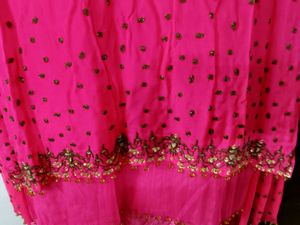 Vibrant Pink Embellished Long kurti