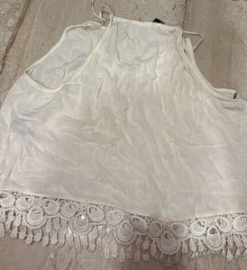 Forever 21 White Lace Tank Top