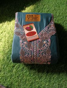 Embroidered Teal Kurta Set