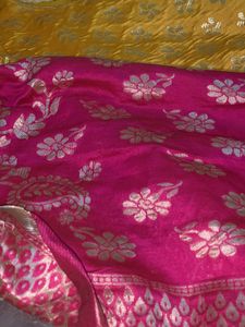 Yellow &amp; Pink Brocade Kurta Set