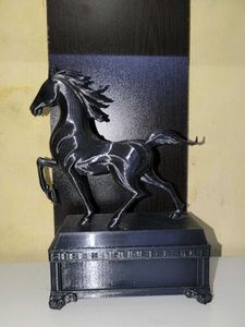 Elegant Black Horse Statue