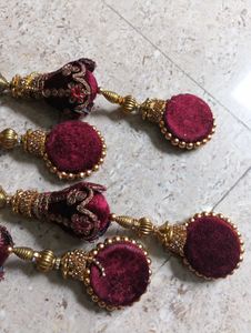 Embellished Heart Tassels for Lehenga/Saree