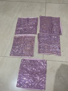 Sparkling Lavender Sequin Throw Pillow