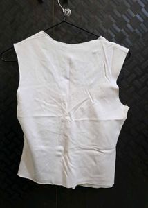 🤍Sleeveless Ruched Front Crop Top🤍