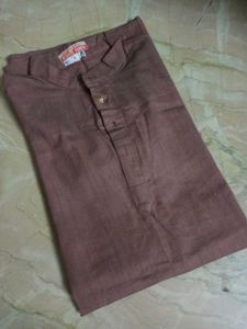 Men's Pastel Brown Kurta