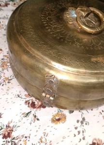 Vintage Brass Decorative/chapati Box