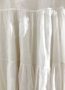 White Tiered Puff Sleeve Dress