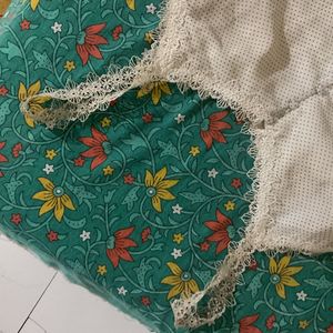 Polka Dot Lace Trim Blouse