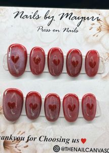 choose any  Press On Nails - Cat Eye Desig