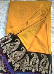 yellow wedding saree
