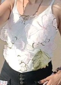 White Colour Crop Top
