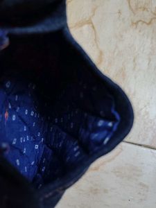Blue &amp; Orange Checked Dupatta