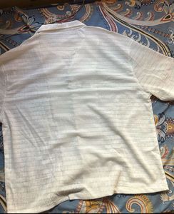 Men's Shein Textured Camp Collar Shirt
