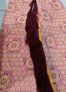 Luxurious Printed Saree With Unstitched Blouse