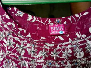 Maroon Floral Maxi Dress.Unused .New