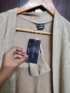 Beige Long Cardigan with Pattern💫🦋