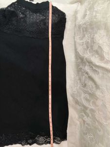 Elegant Black Lace Sweater Dress