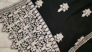 Elegant Black Embroidered anarkali set