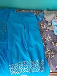 Elegant Blue Embroidered Kurta Set