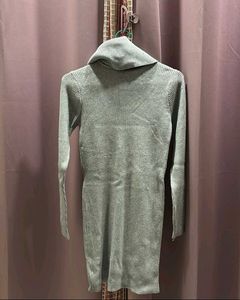 Grey bodycon winter dress