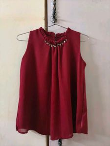 Elegant Embellished Sleeveless Top