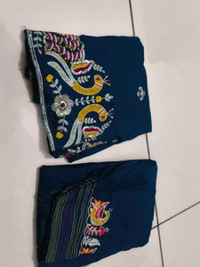 Embroidered cotton suit