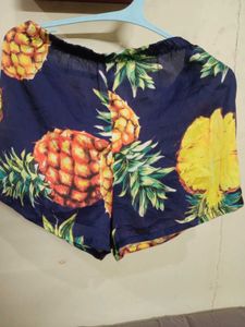 Fun Pineapple Print Shorts