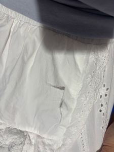 Tiered White Eyelet Skirt
