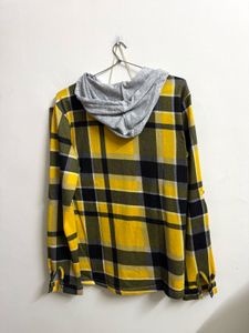 unisex Plaid Hoodie Flannel