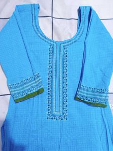 Blue &amp; Green Patiala Suit Set