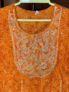 Bandhani Kurta Chunni Salwar Set