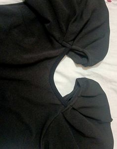 Chic Black Puff Sleeve Top