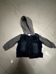 Kids Denim Jacket with Hoodie