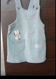 Minnie Mouse Denim Pinafore Dress