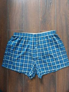 Classic Blue Plaid Boxer Shorts XL