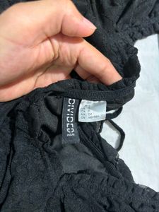 H&amp;M Gathered Broderie Anglaise Dress,