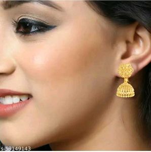 Elegant Gold Jhumka Earrings