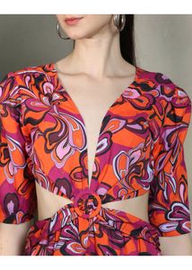 Vibrant Floral Maxi Dress with Slit